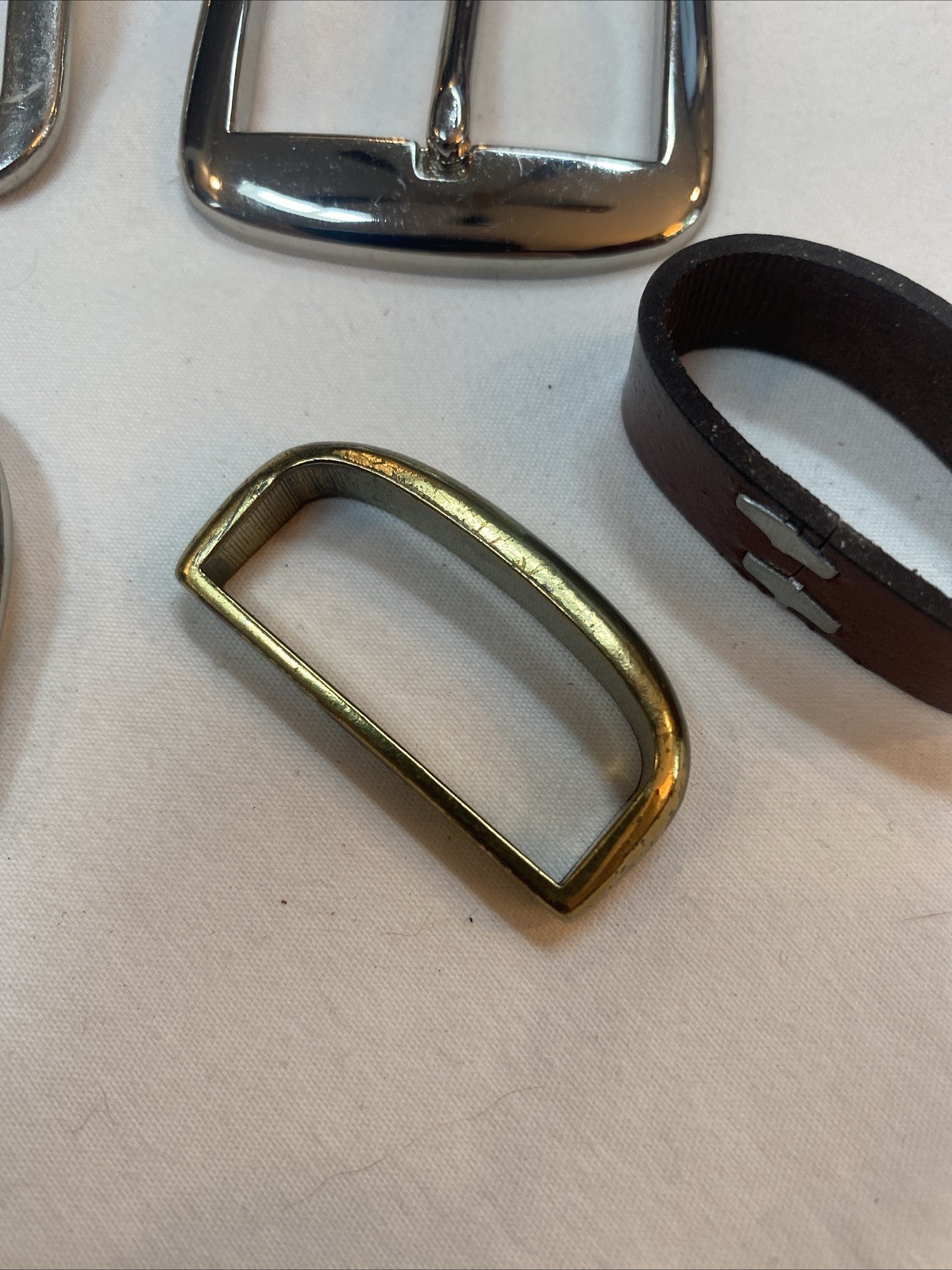 VNTG 5 pc LOT western BELT BUCKLES leather COWBOY rodeo BRASS Loop USA BB336 2