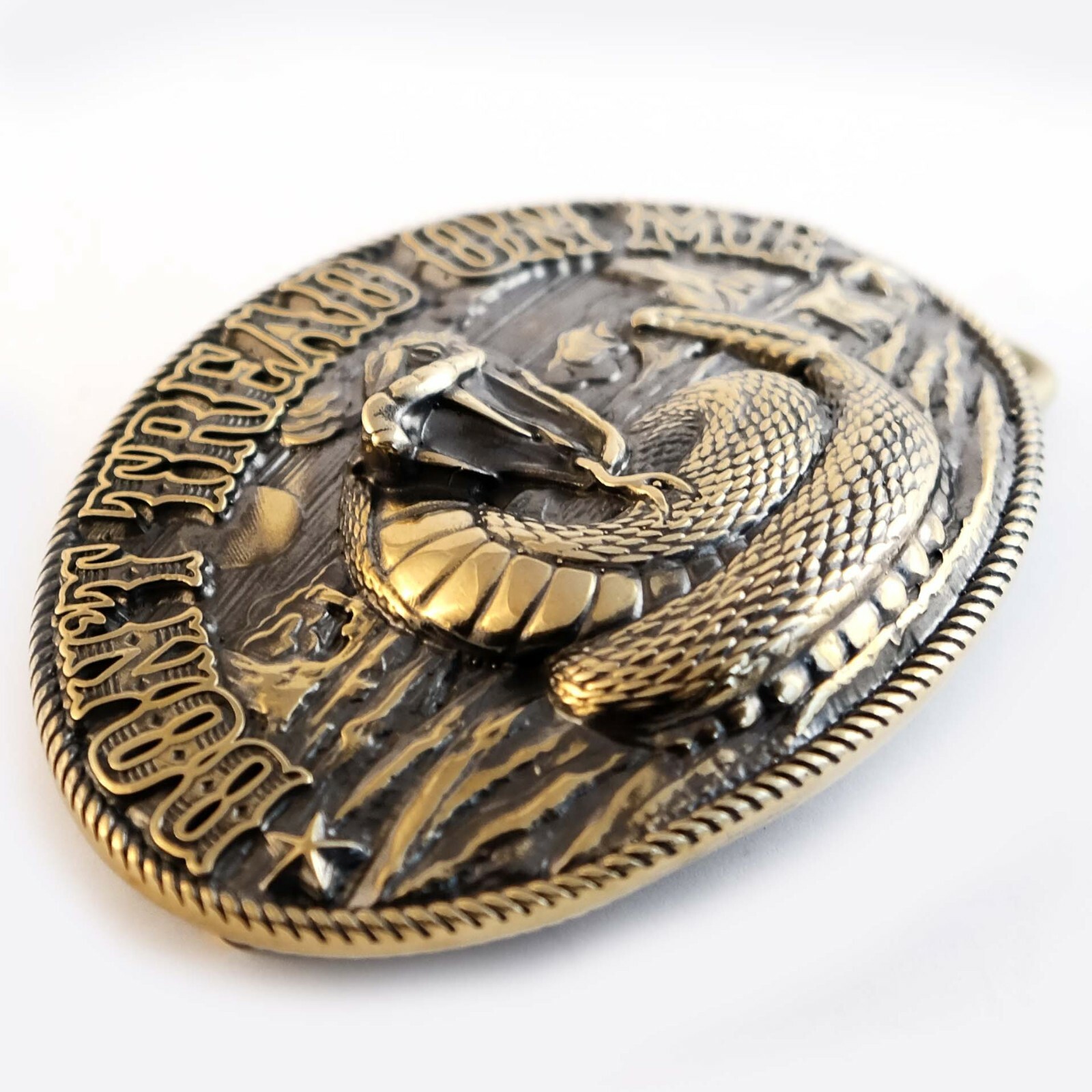 Don&rsquo;t Tread on Me belt buckle, Historical American flag, solid brass belt buckle