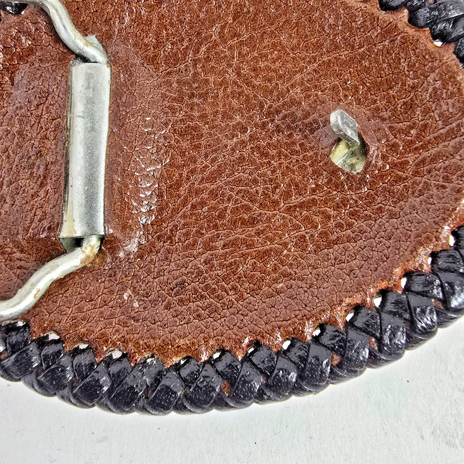 RING LIZARD SKIN Belt Buckle LARGE NEW Authentic Handmade Western Cowboy