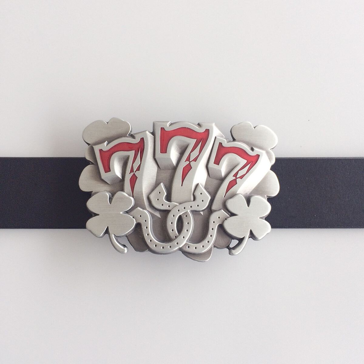 Enamel Lucky 777 Vintage Belt Buckle Gurtelschnalle Boucle de ceinture