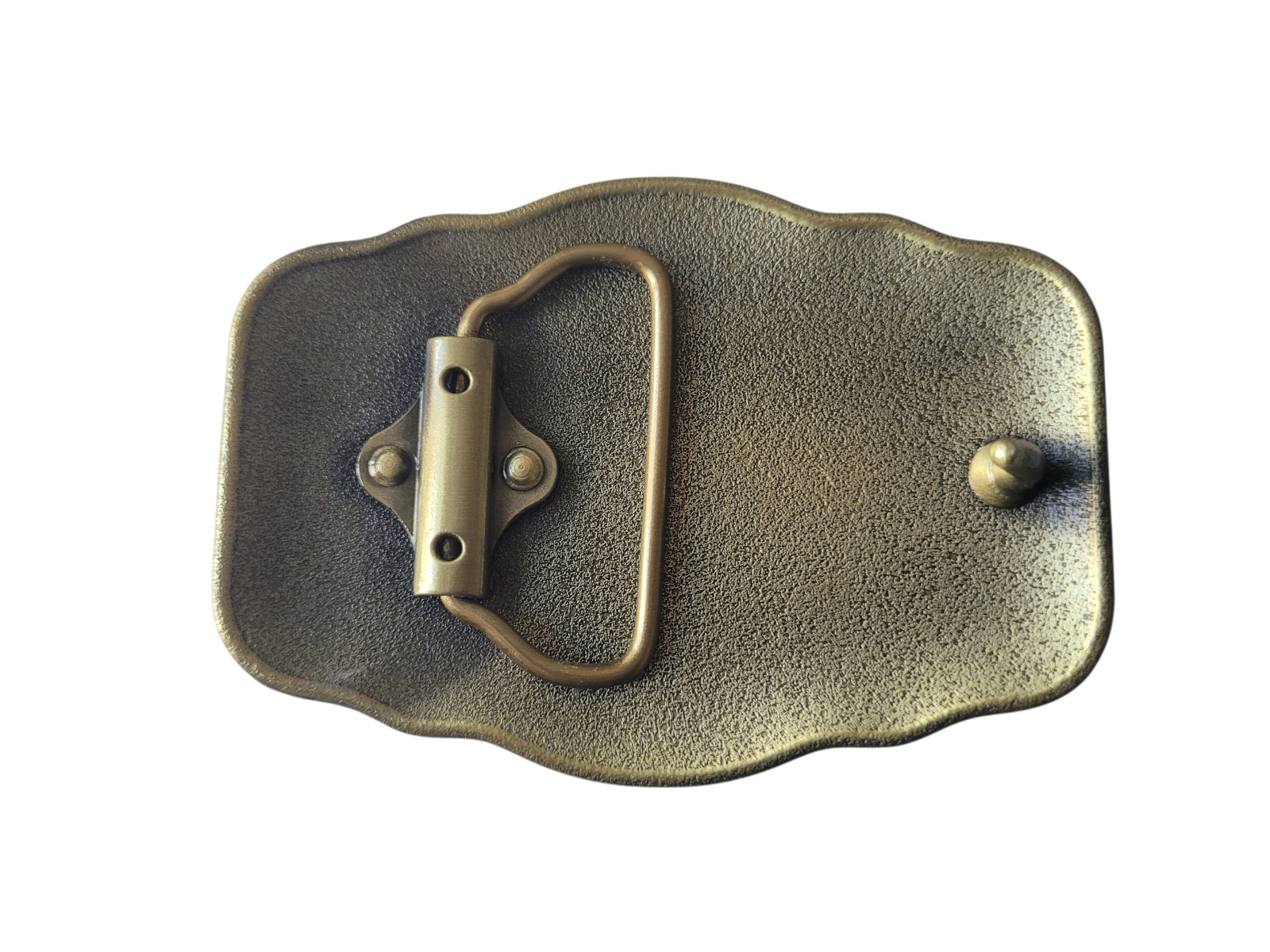 The Great State Of Texas Belt Buckle Star Gold Finish 3.50&Prime; X 2.50&Prime; Buckle