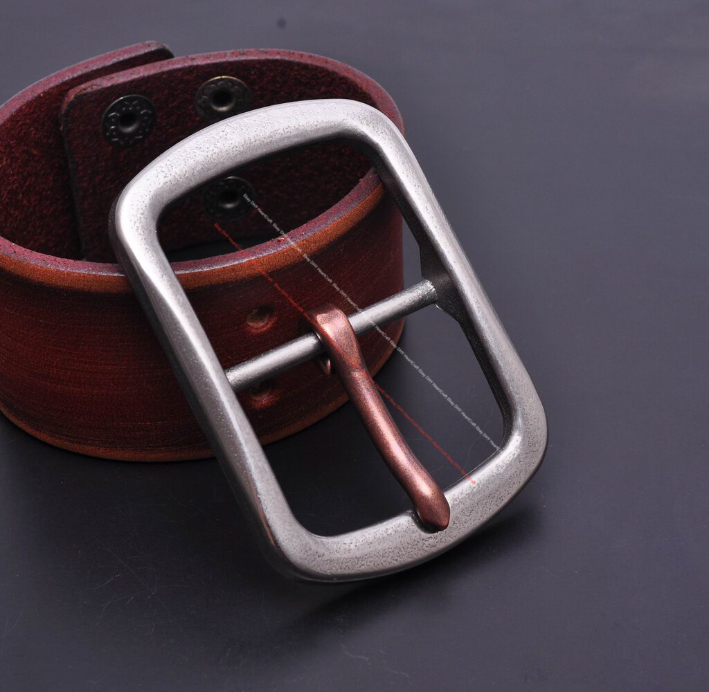 38mm Western Retro Solid Stainless Steel Leathercraft Heel Bar Jeans Belt Buckle