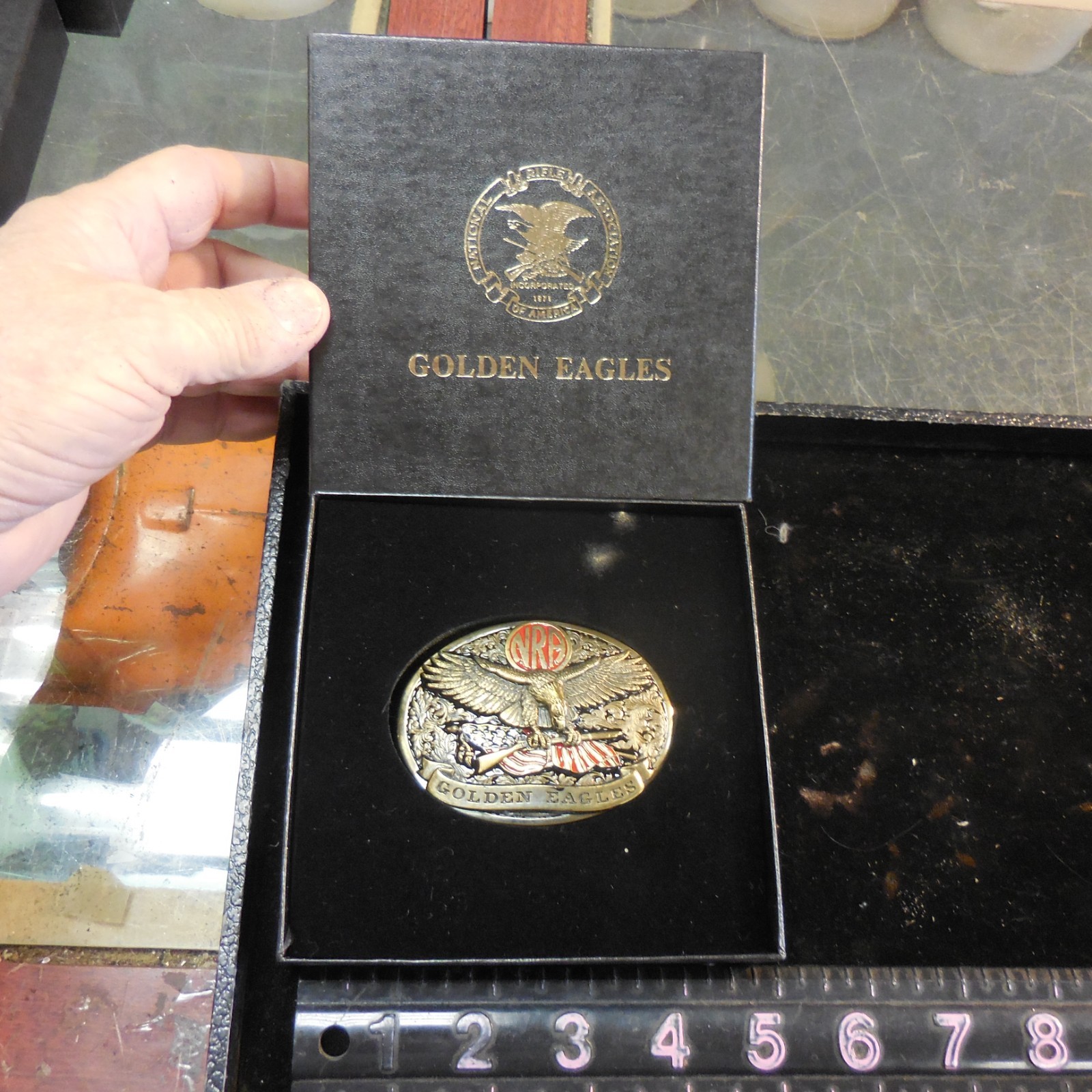 Vintage NRA Golden Eagles Belt Buckle Limited Edition 930741 Made In USA