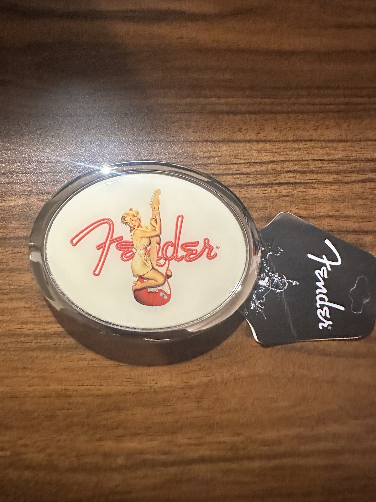 Rare Vintage Fender pinup girl belt buckle. Please read description.