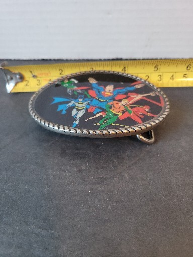 JLA Justice League Of America Belt Buckle Superman Batman Flash Plastic Man, Etc