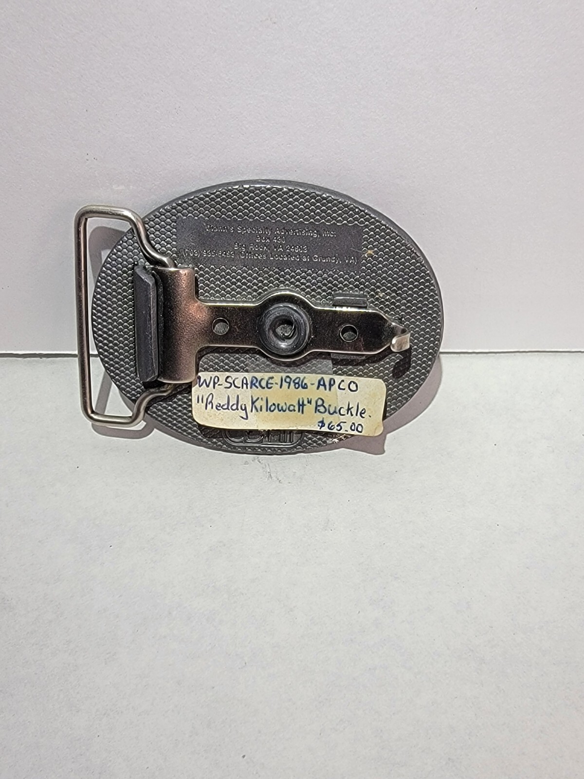 Reddy Kilowatt Belt Buckle – Vintage 1966 Oval Buckle – APCO