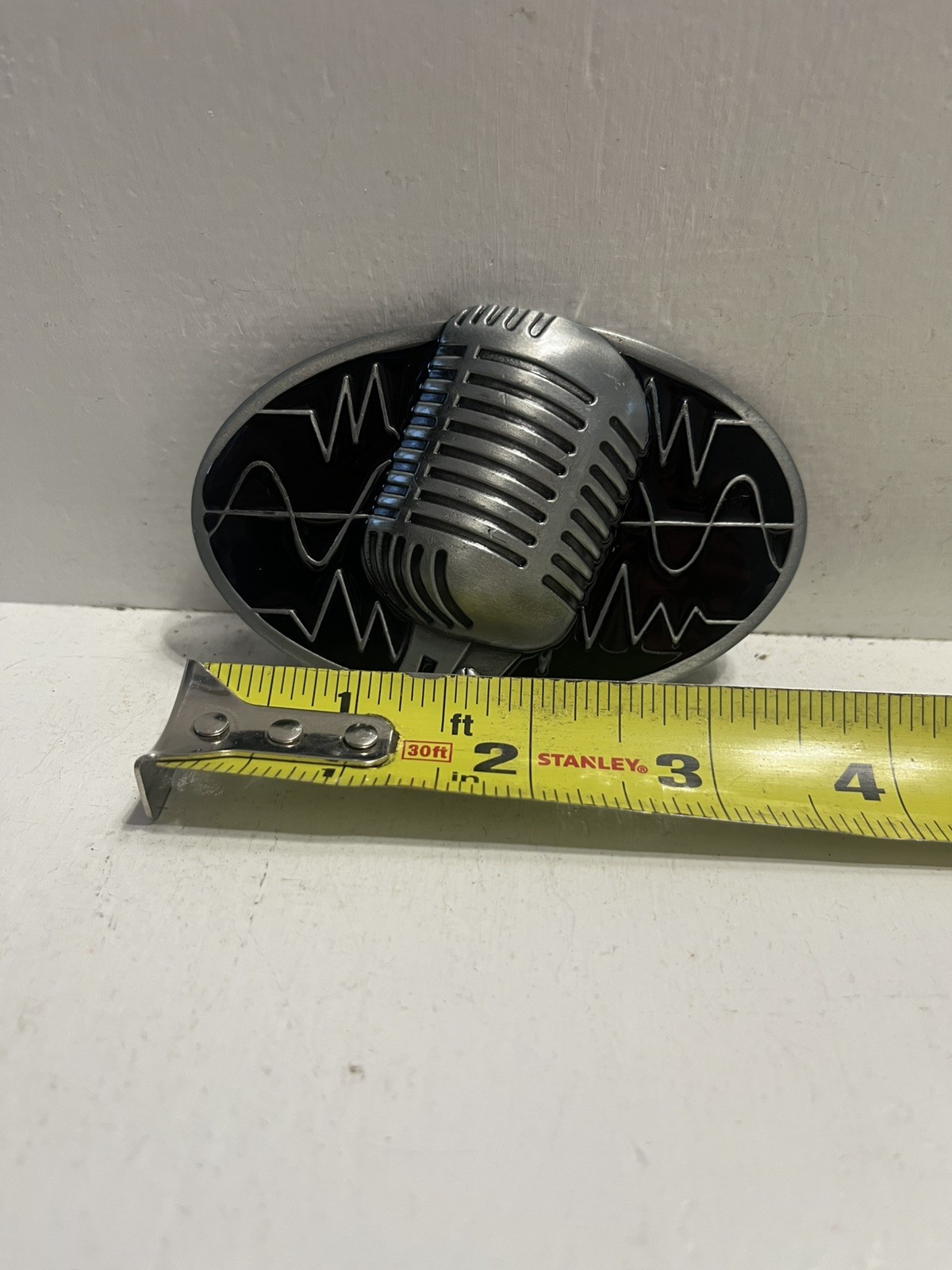 – Belt Buckle Microphone Music Band Inspired