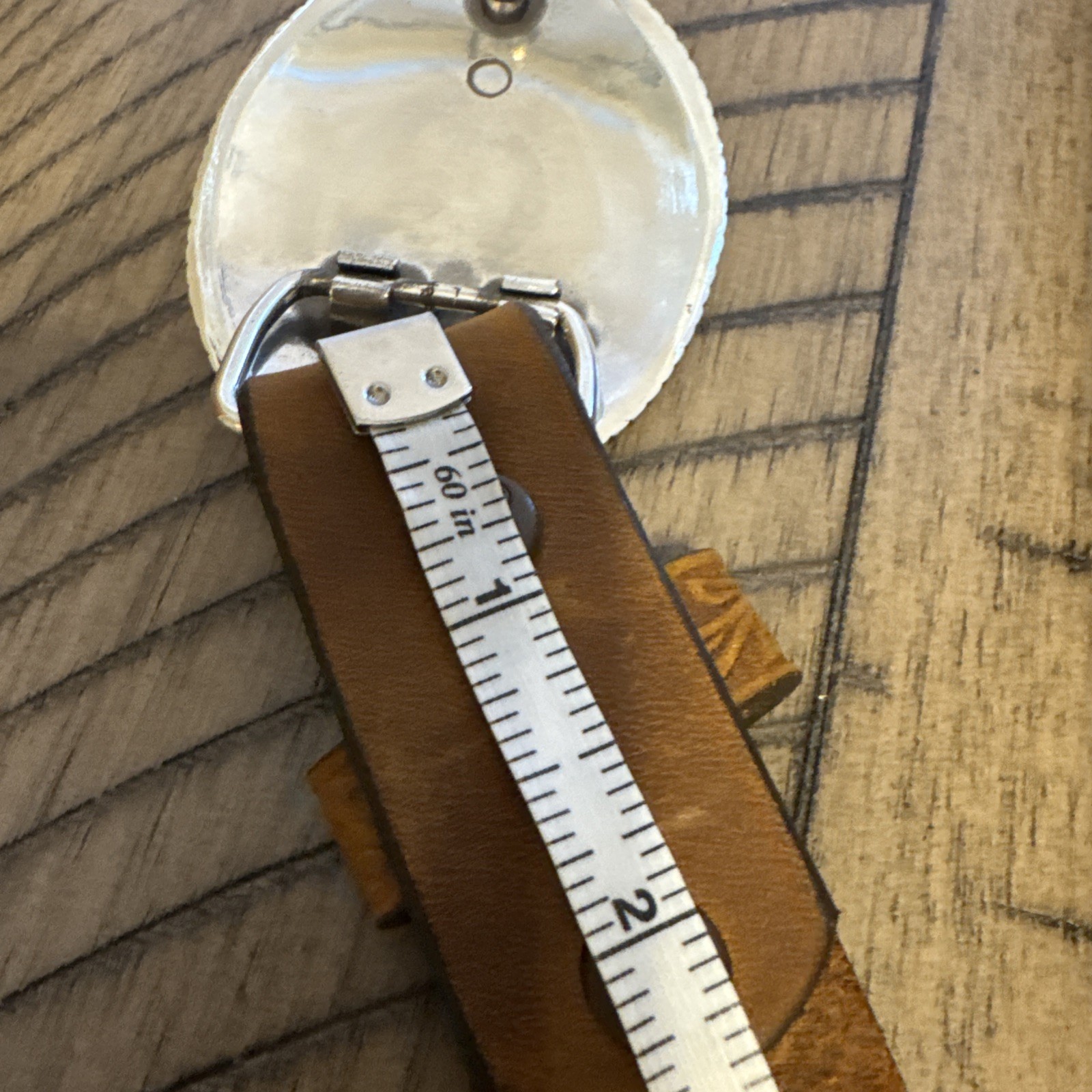 Justin Leather Belt Size 28 Brown Tooled Champion Buckle Western Rodeo