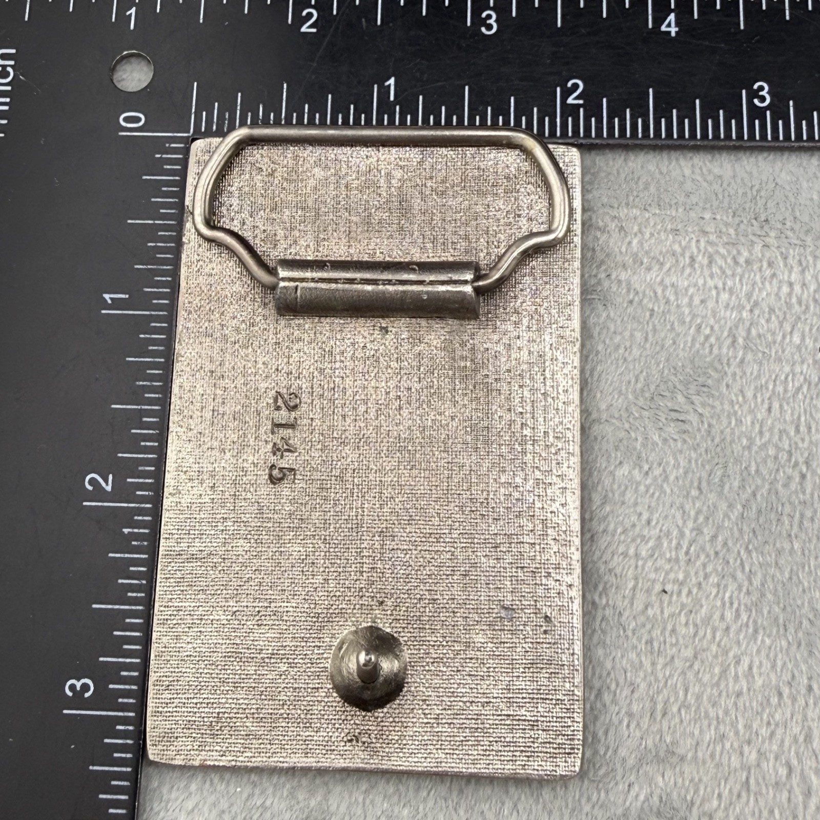 Vintage Belt Buckle Jack Daniel’s Whiskey Enamel Silver Tone Worlds Fair