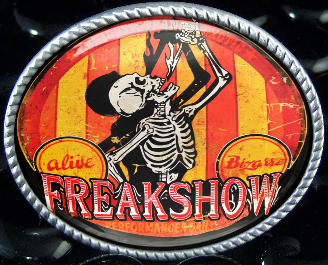 Freak Show Neo Vintage Circus Art Handmade Artisan Belt Buckle