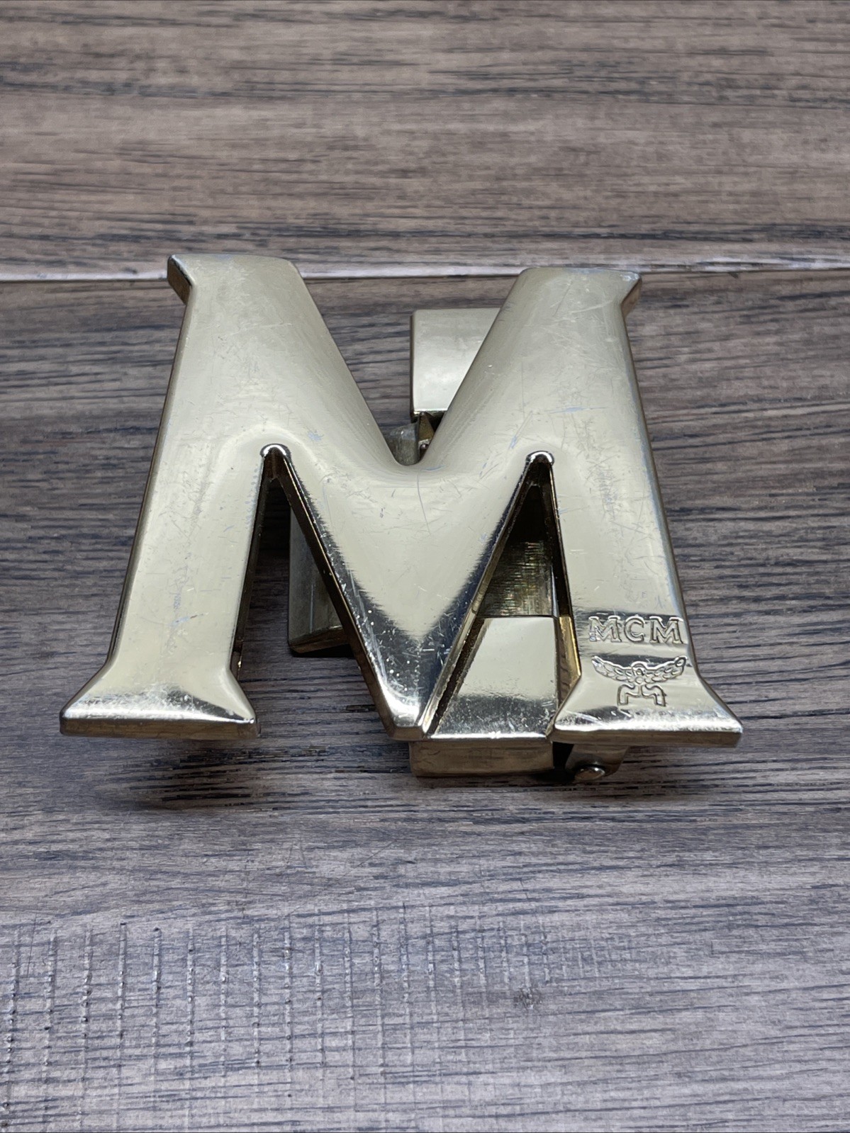 MCM Gold Tone Belt Buckle No Belt Men&rsquo;s Accessories KG