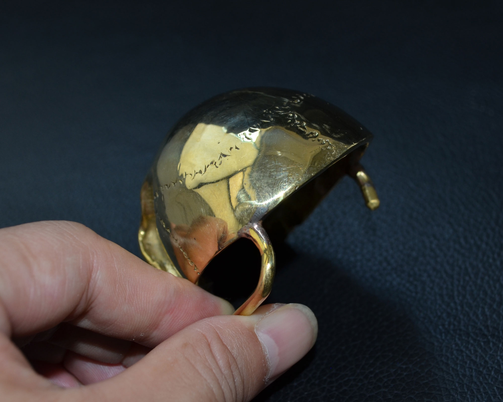 Handmade Pure Copper Brass Lost wax Casting Skull Hand polished Belt Buckle DIY