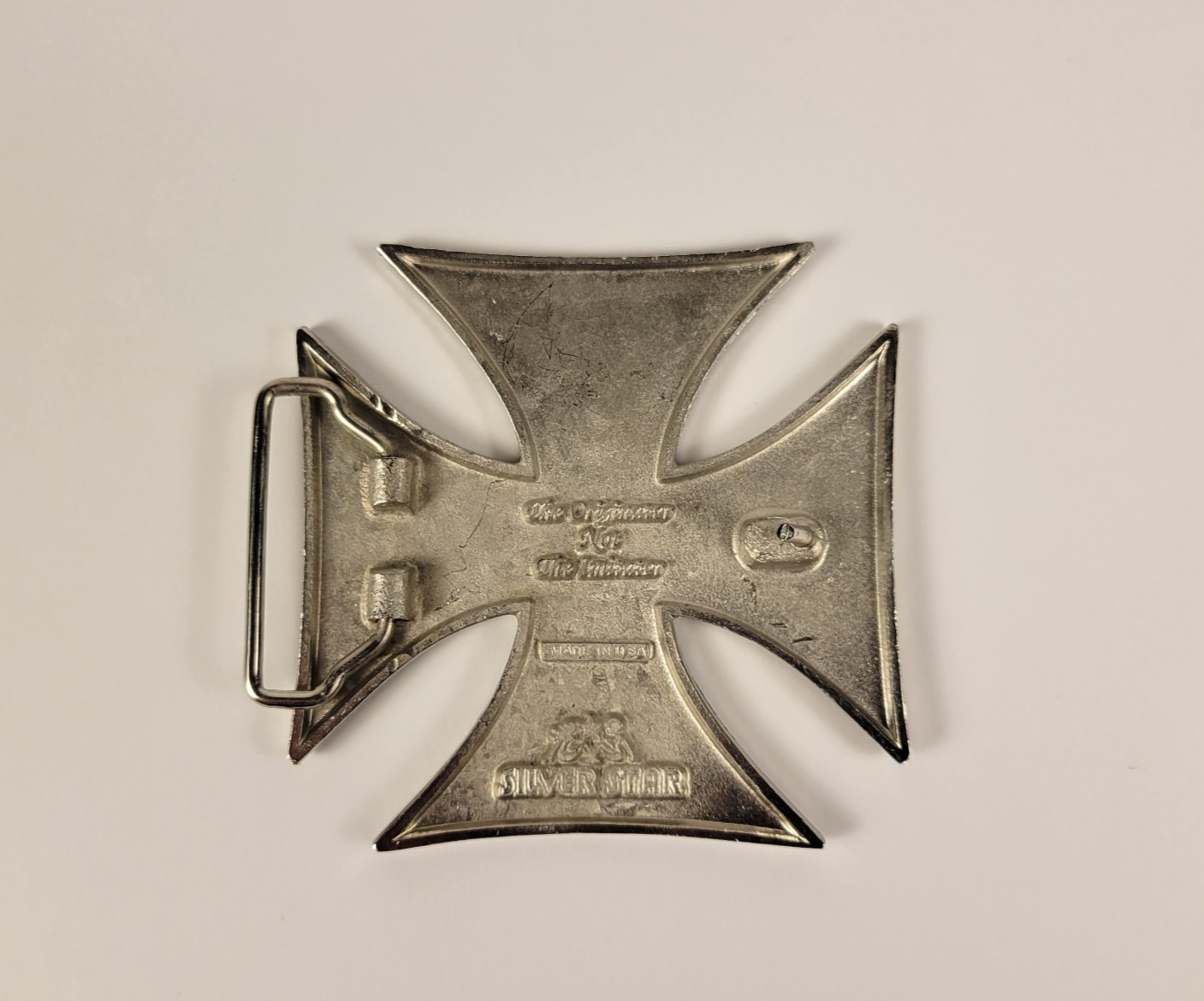 Templar Metal Cross belt buckle- Silver Star « The Originator Not The Imitator »