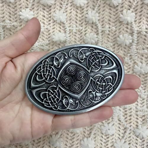 Irish Celtic Knot Belt Buckles for Men Women, Keltic Cowgirls Cowboy Belt Buckle