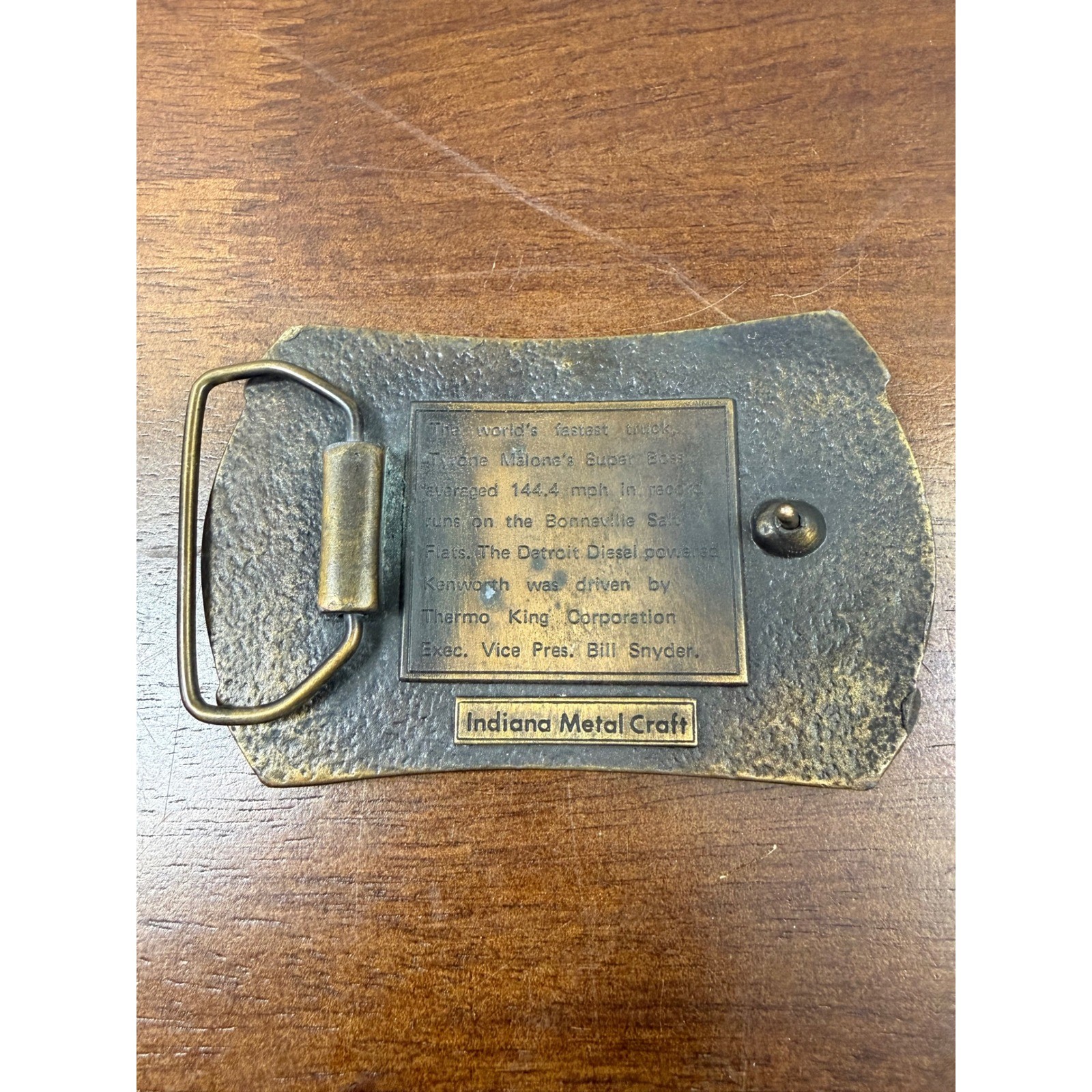 Vintage Thermo King Super Boss Tyrone Malone Kenworth Belt Buckle Indiana Metal