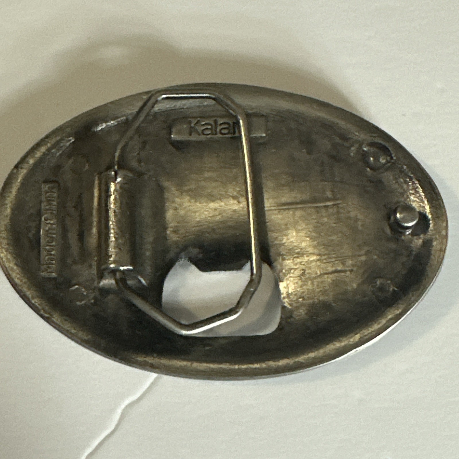 Vintage large metal Bottle Opener / belt buckle DRUNK