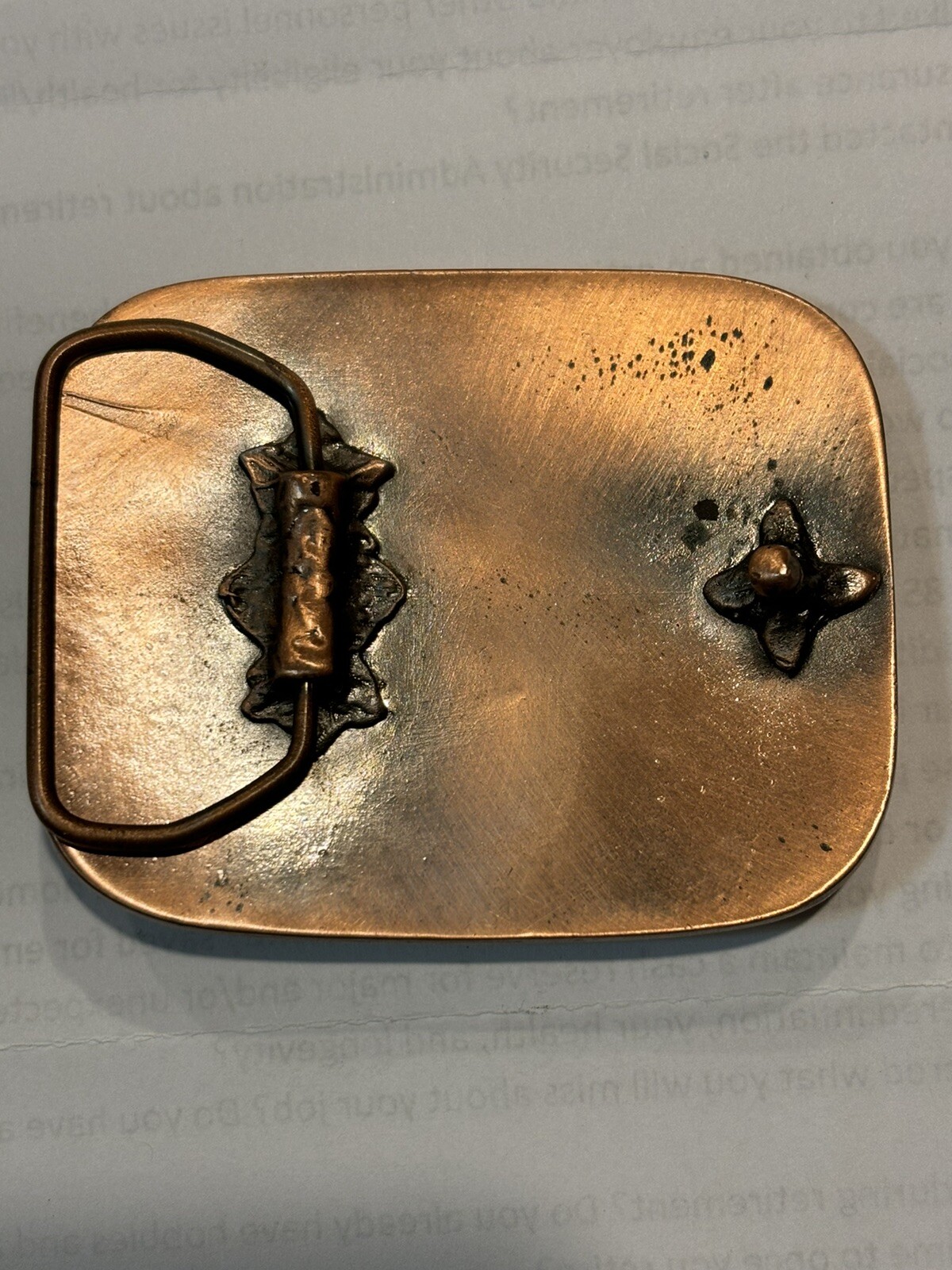 SECOROC Brass Belt Buckle Vintage Mining & Oil Field, 1980&rsquo;s/90&rsquo;s