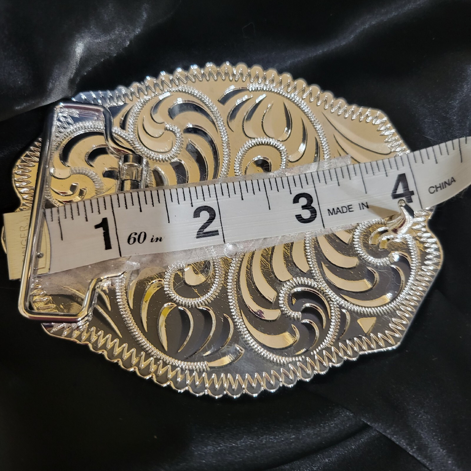 Saint jude San Judas Western belt Buckle Gold Silver Heavy gold silver Red Stone