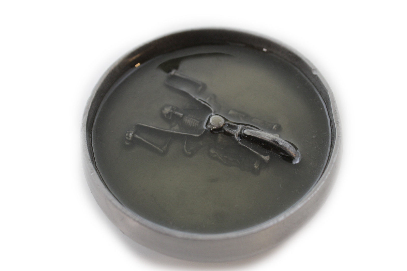 NEW Men Belt Buckle Silver Metal Heavy Grey Skeleton Skull Motorcycle Biker Bone