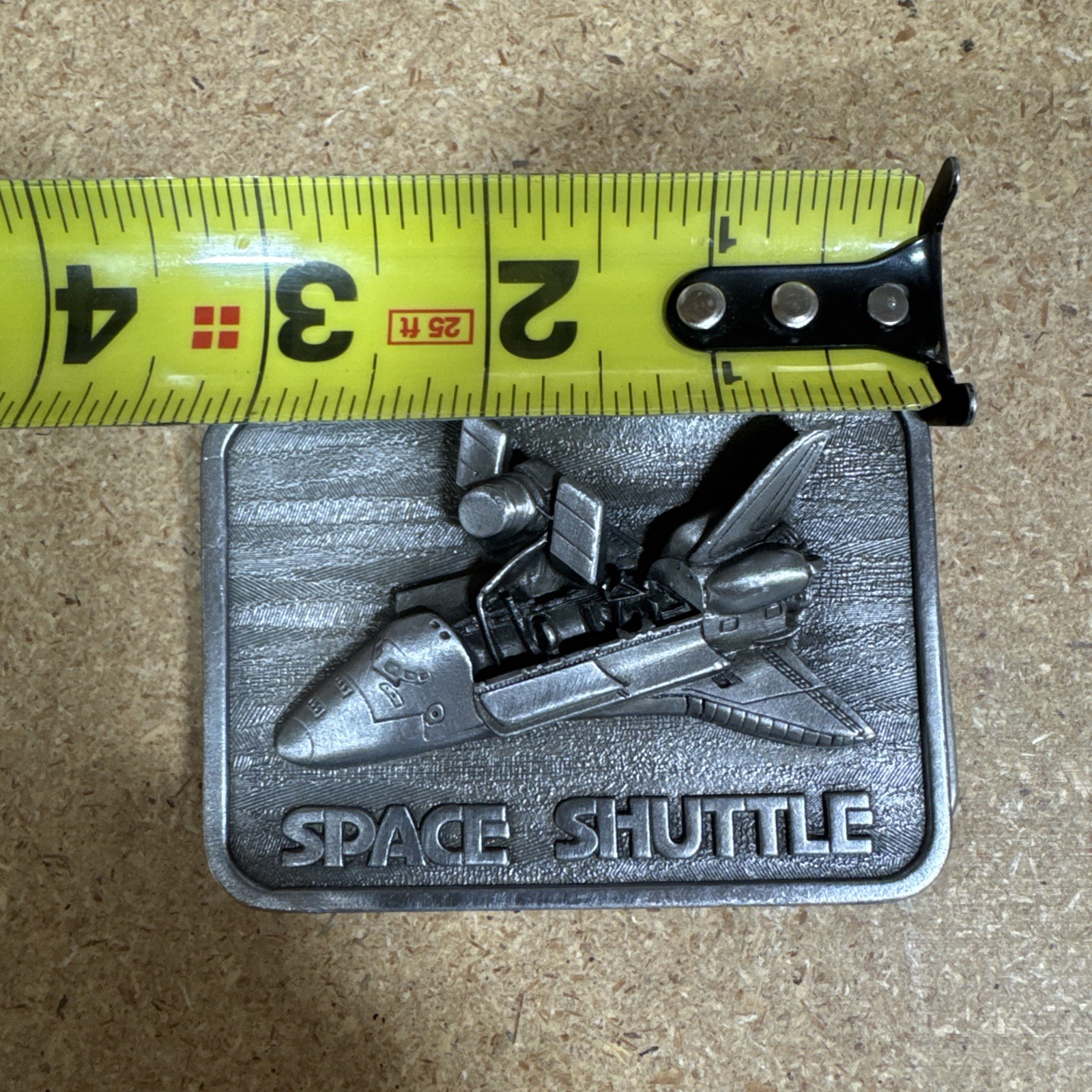 1980 belt buckle NASA Space Shuttle 3.25&Prime; long great condition unused