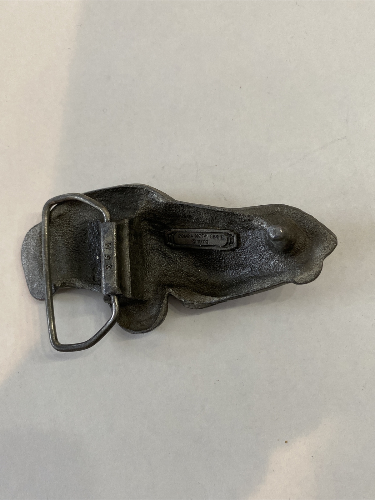 Vintage 1979 Corvette Belt Buckle Indiana Metal Craft M 93 Pewter
