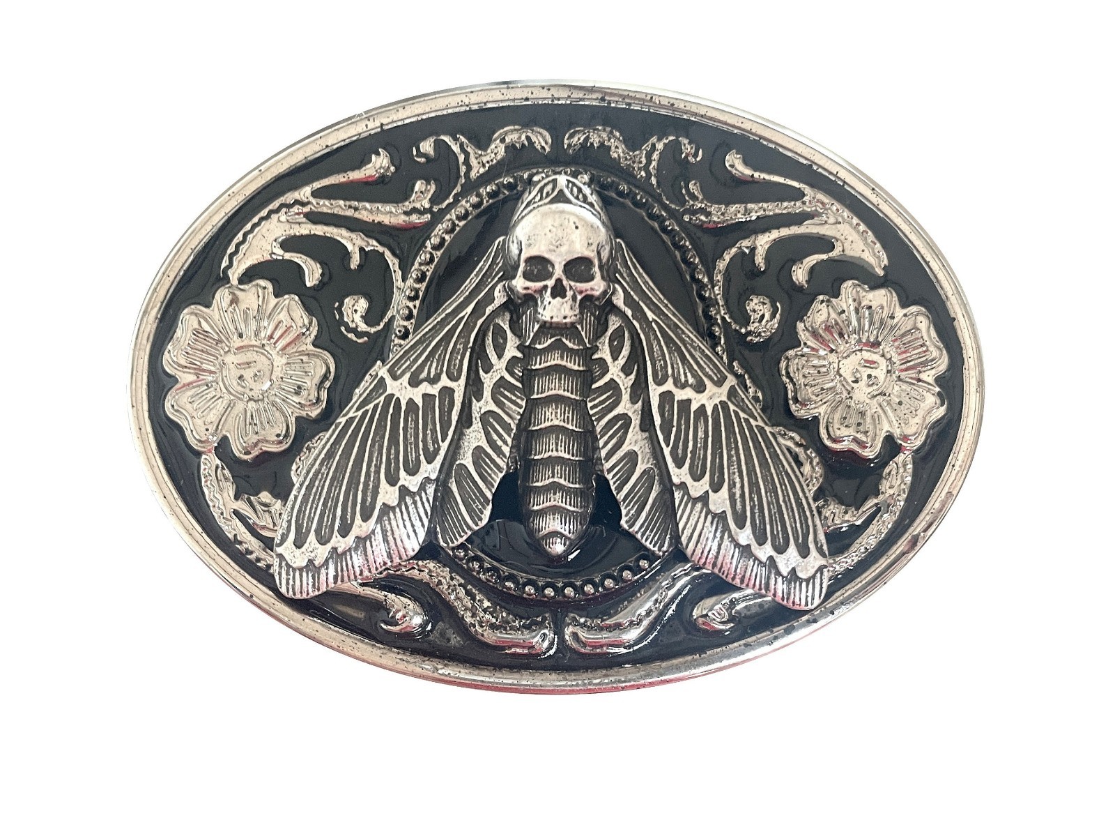 Metal Dead Head Moth Belt Buckle Goth Punk Western Biker Style Jewelry