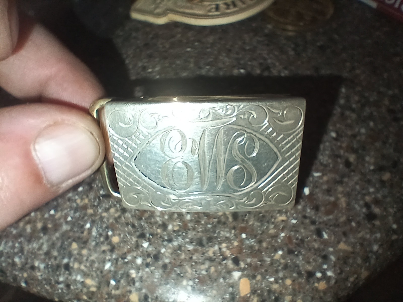 HWK Co. 925 Sterling Silver Antique belt buckle id&rsquo;d to World War I veteran