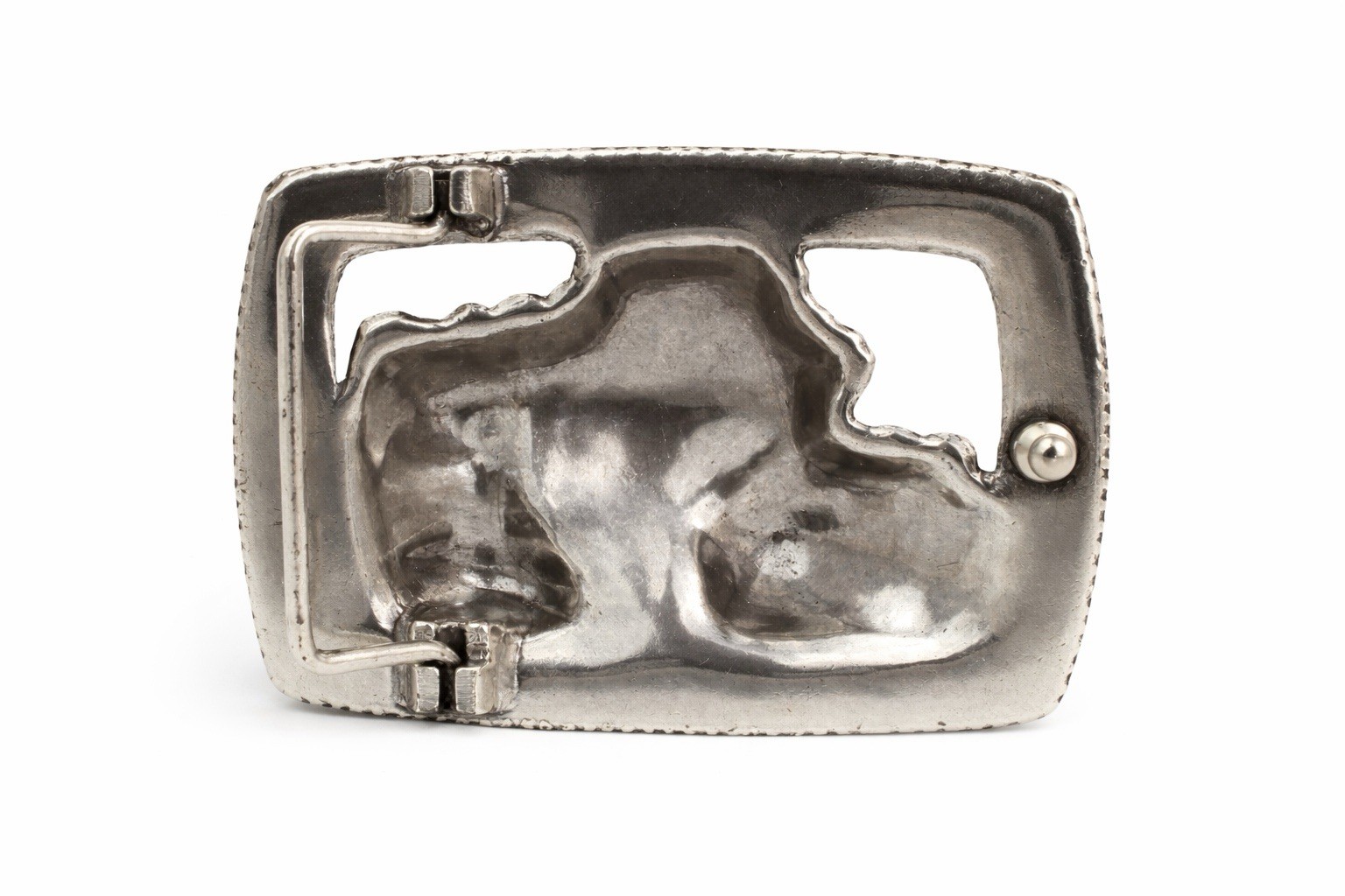 Artistic Money Frog Belt Buckle – Antique Silver Statement