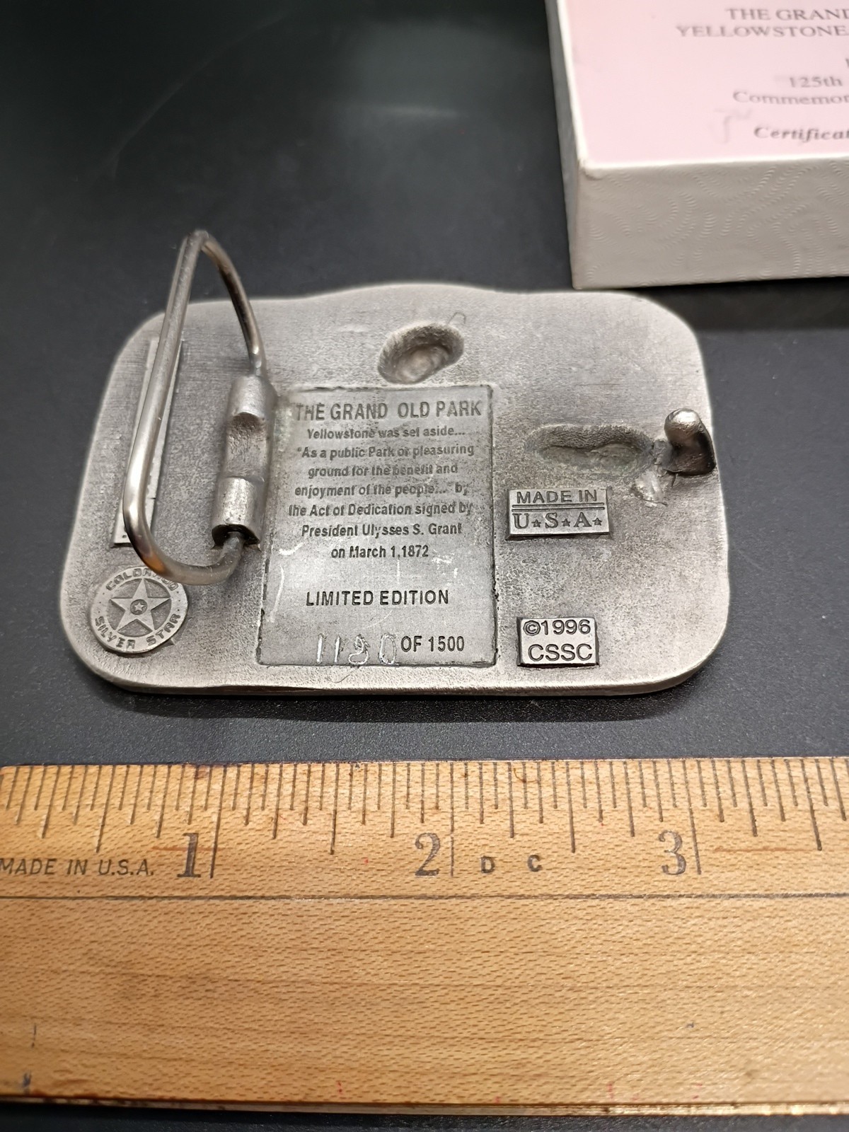 Yellowstone National Park 125th Anniversary Ltd. Edition Hamilton Stores Pewter