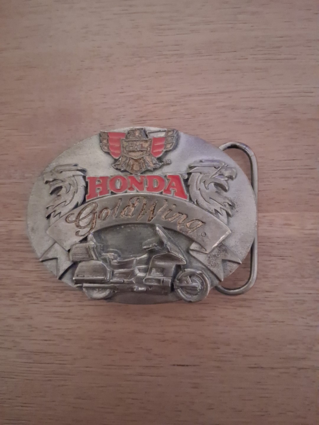 HONDA belt buckle motorcycle WESTERN cowboy. GOLD WING