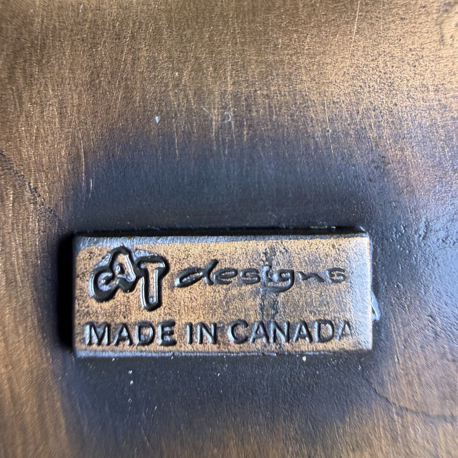 Vintage AT Designs ACS Belt Buckle Made In Canada Copper eel Lightning