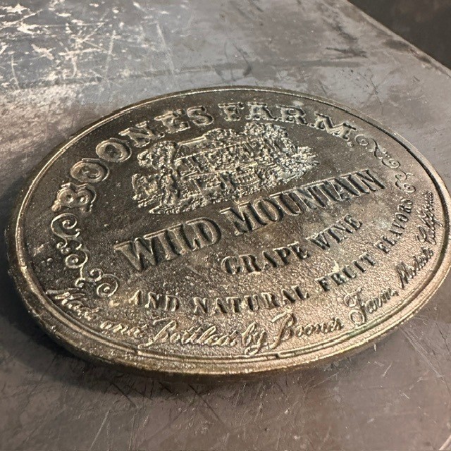 Vintage Boone&rsquo;s Farm Wild Mountain Grape Wine Advertising Belt Buckle 1970s