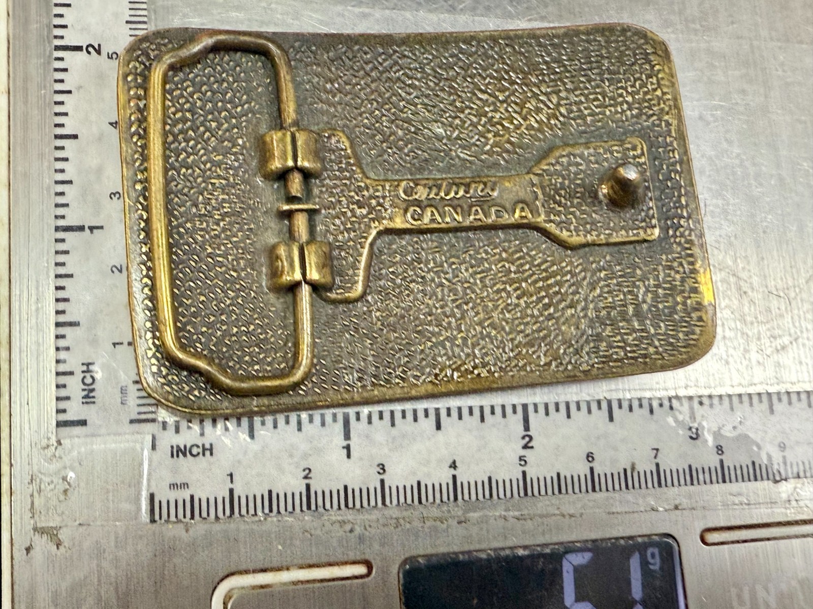 Nixon Logo Embossed on Leather Vintage Advertisement Promotional Belt Buckle
