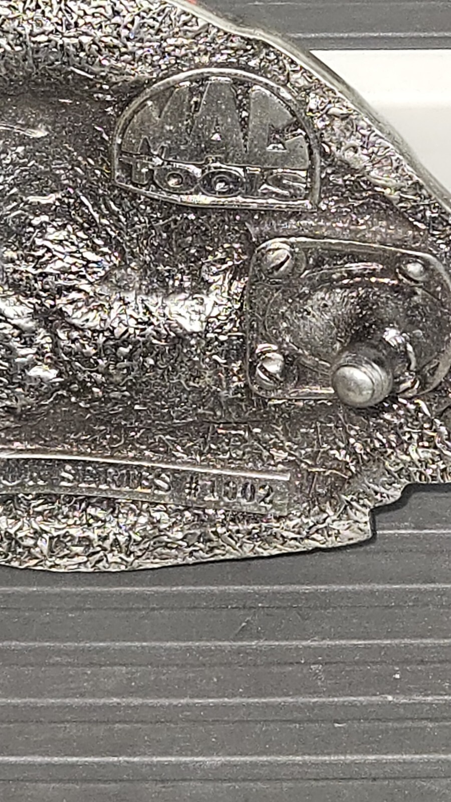 Vintage MAC TOOLS Super Steel Eagle Collectors Series Pewter Belt Buckle New