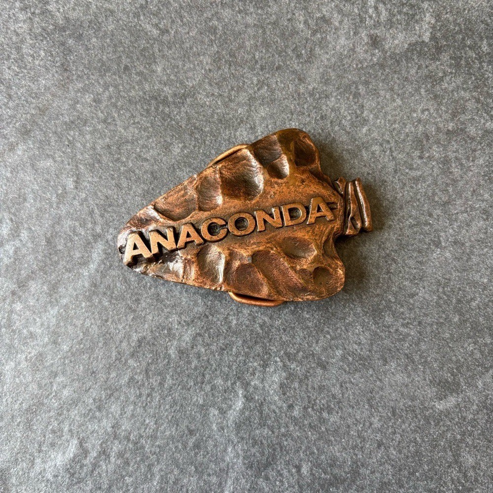 Anaconda Arrowhead Belt Buckle Antique Copper Limited Edition Uranium Denver CO