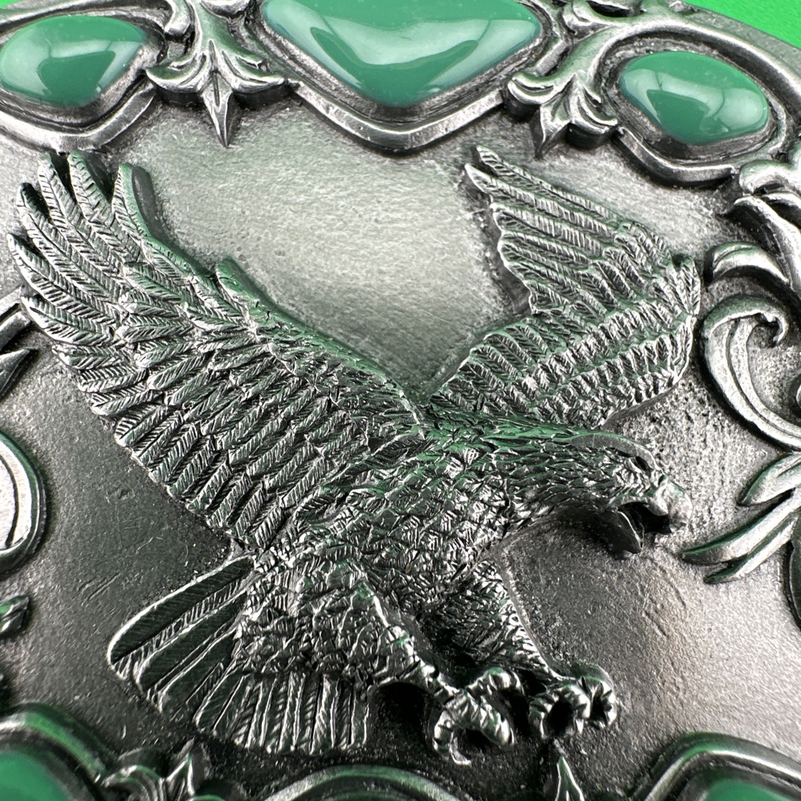 Arroyo Grande Belt Buckle Southwest Style Eagle Turquoise Color Stones