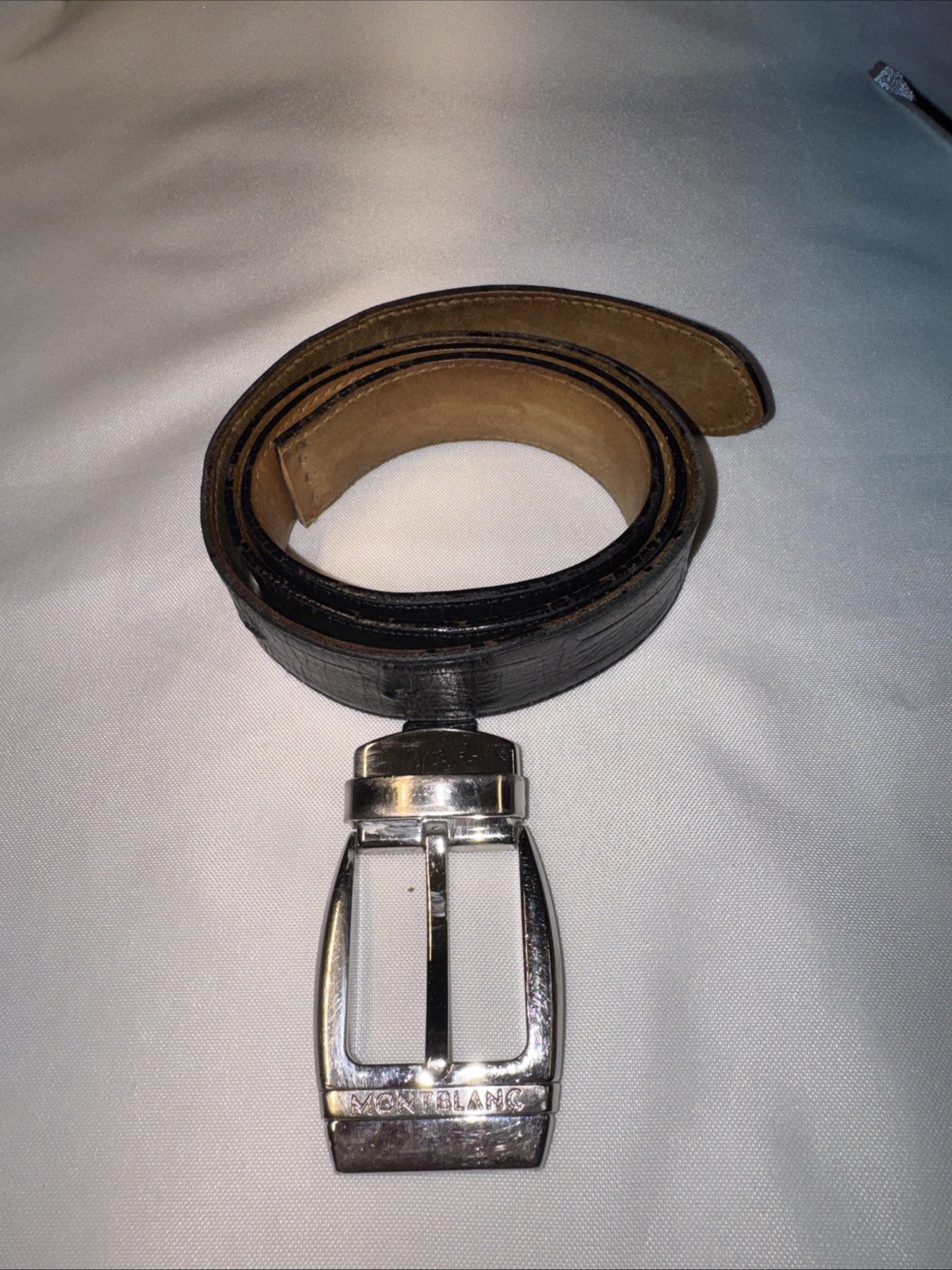 Montblanc Belt Buckle Men Silver Tone Made in Italy