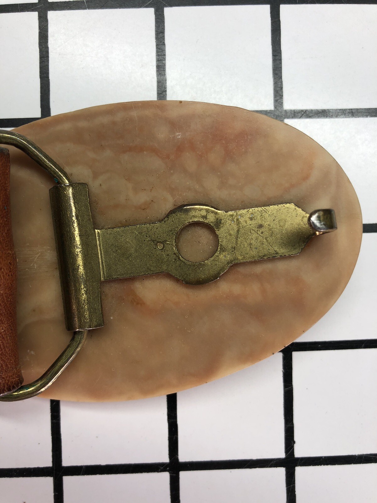 Incolay Stone Mothers And Fathers Italian Assoc. Buckle With Leather Belt