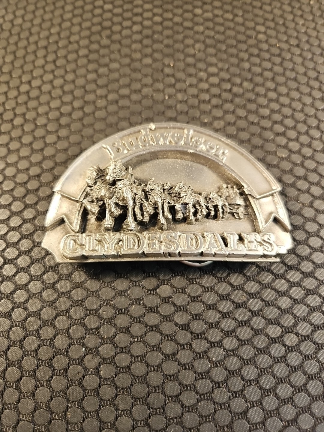 1989 Vintage Budweiser Beer Clydesdales Anhauser Collectible Belt Buckle