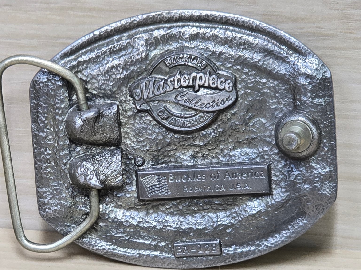 Vintage Buckles of America Masterpiece Belt Buckle Fishing Humorous Engraved