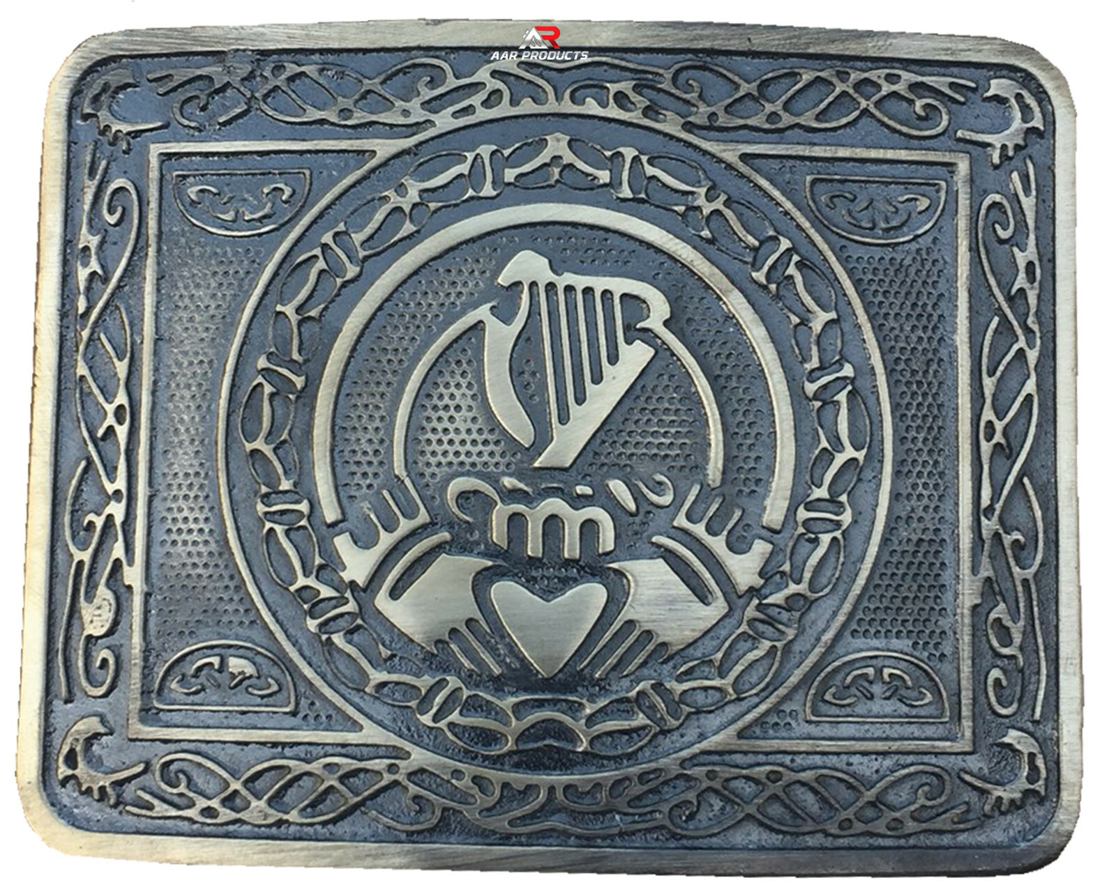 Belt Buckle Highland Kilt Claddagh Pattern Antique Finish /Scottish Kilt Buckles