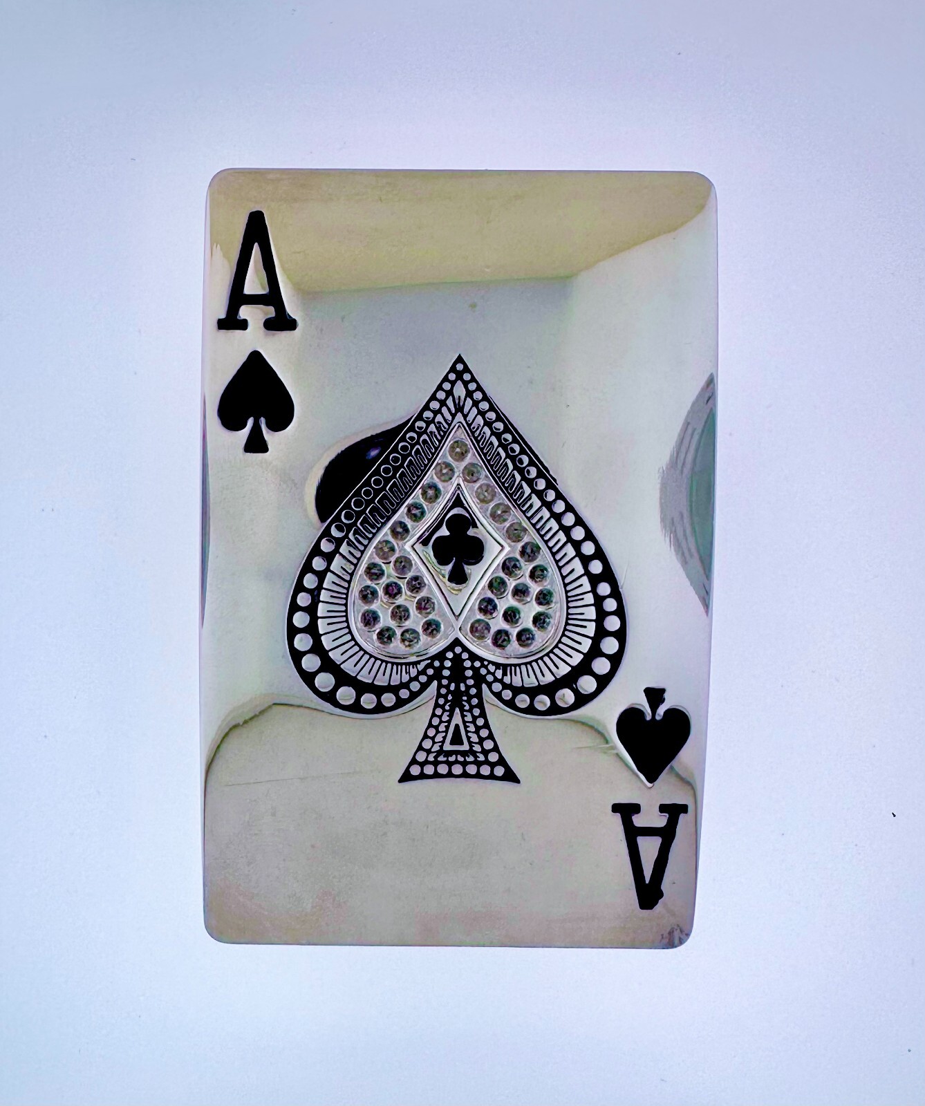 Ace of Spaces Cards Classic Belt Buckle | American Western Silver Vintage Buckle