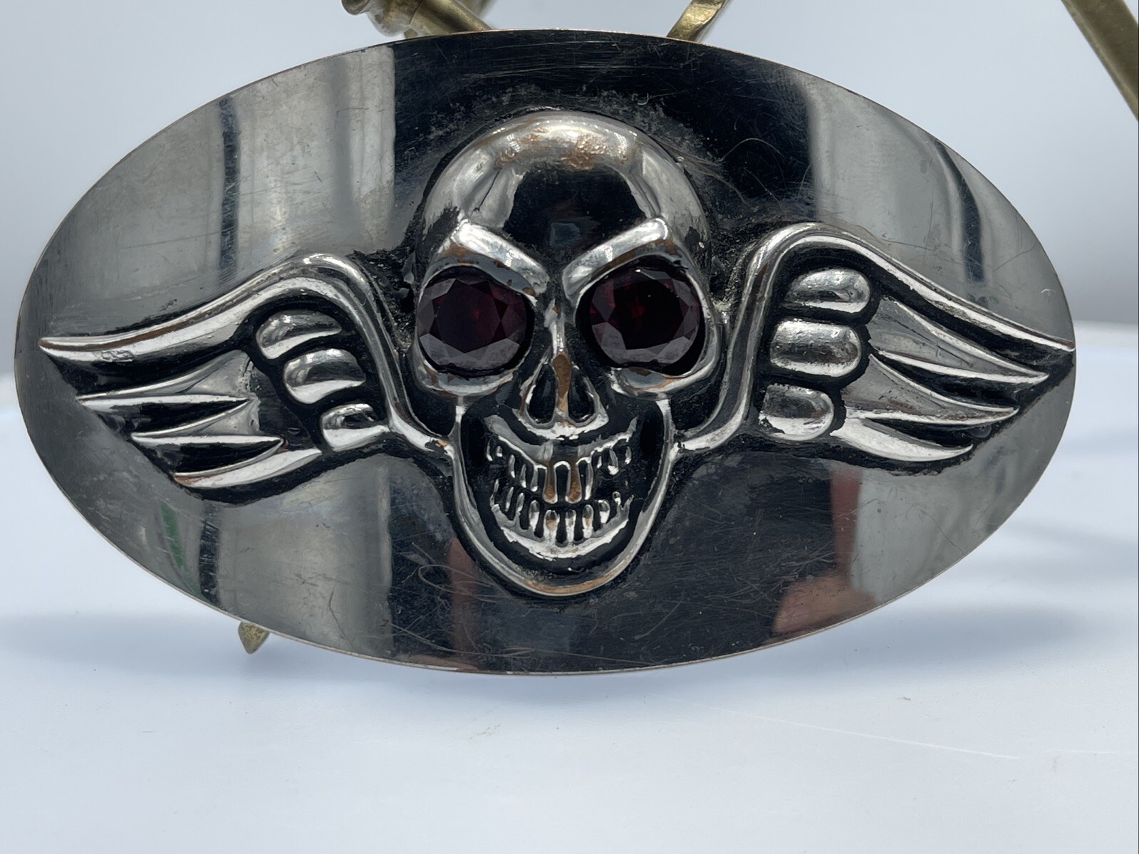 Chosen by King Baby Flying Skull with Ruby Eyes 5.5”x3”