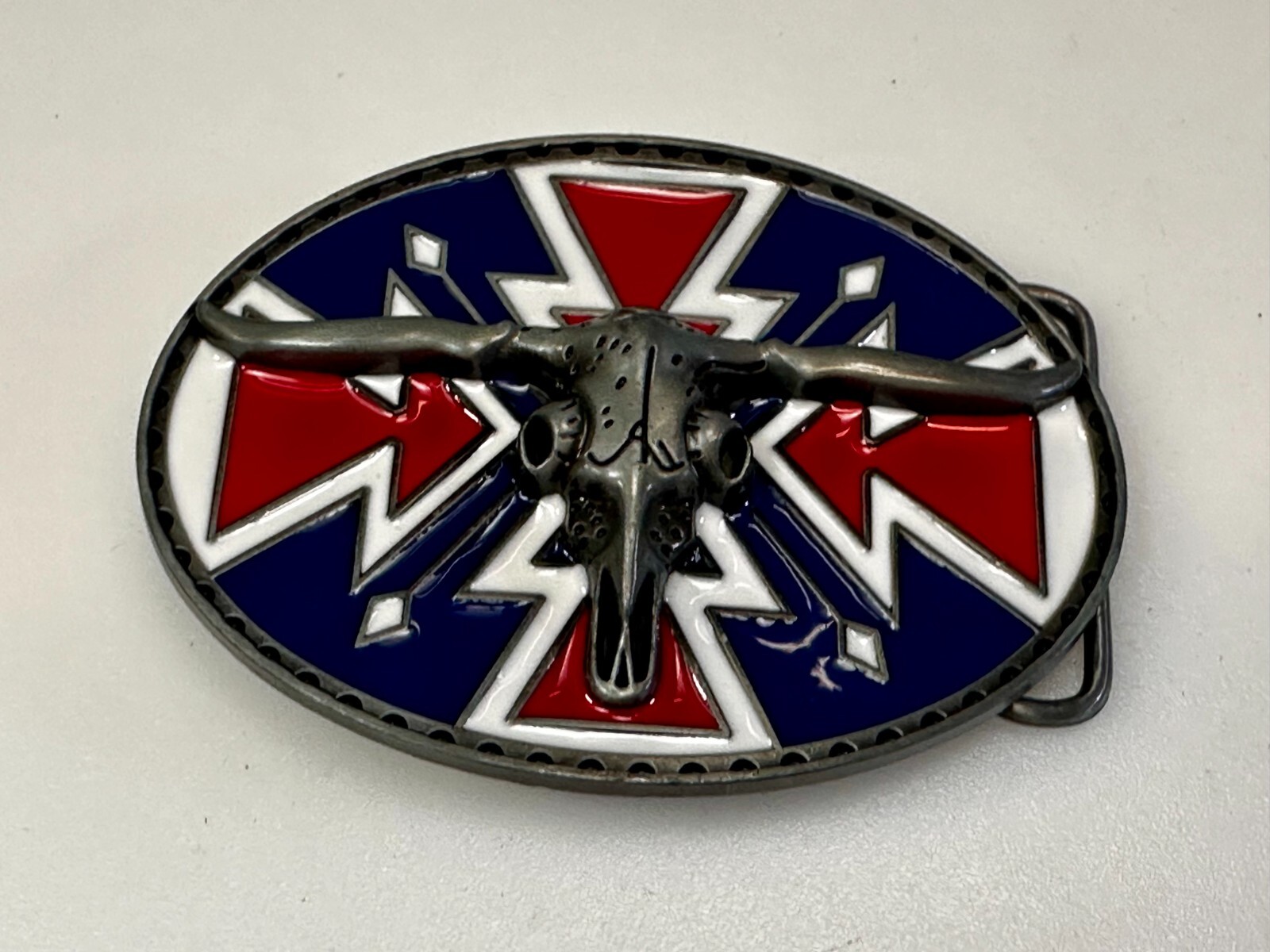 Longhorn Steer Bull Skull Southwestern Native American Vibe Belt Buckle