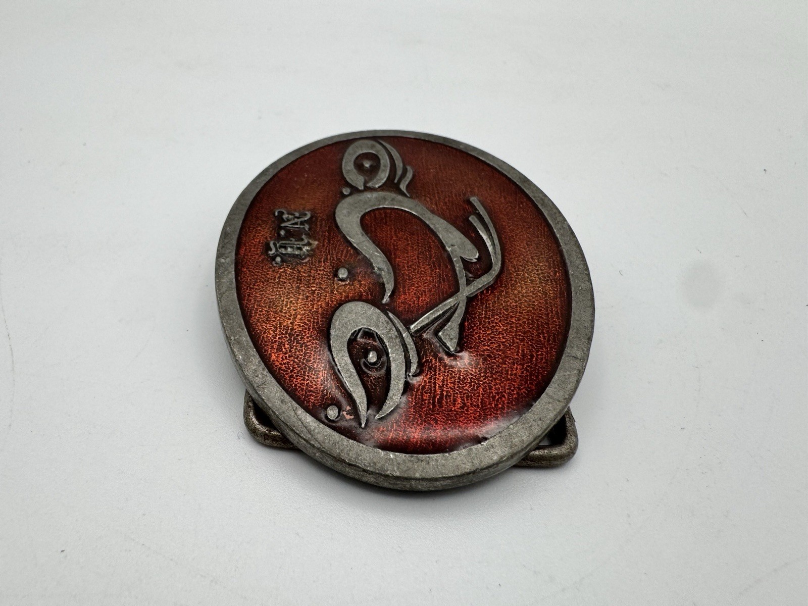 Orange County Choppers OCC Motorcycle Belt Buckle Red Enamel Biker