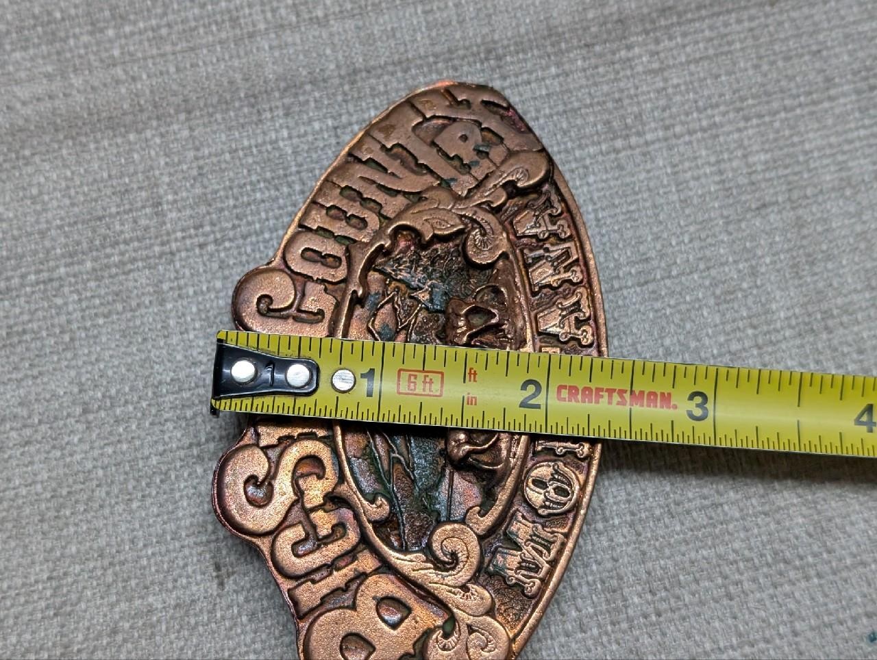1970s vintage MONTANA big sky country HEAVY belt byckle BRASS bronze WESTERN