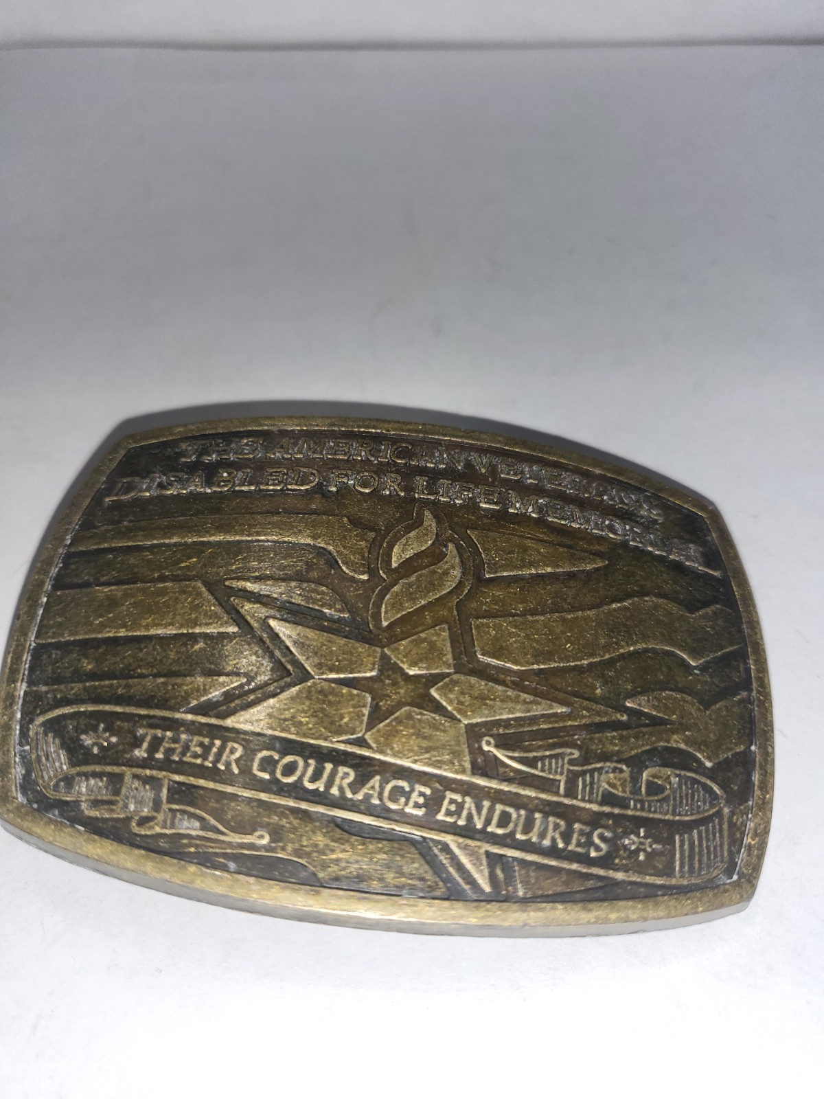 The American Veterans Disabled for Life Memorial Belt Buckle 2007 No. 0369
