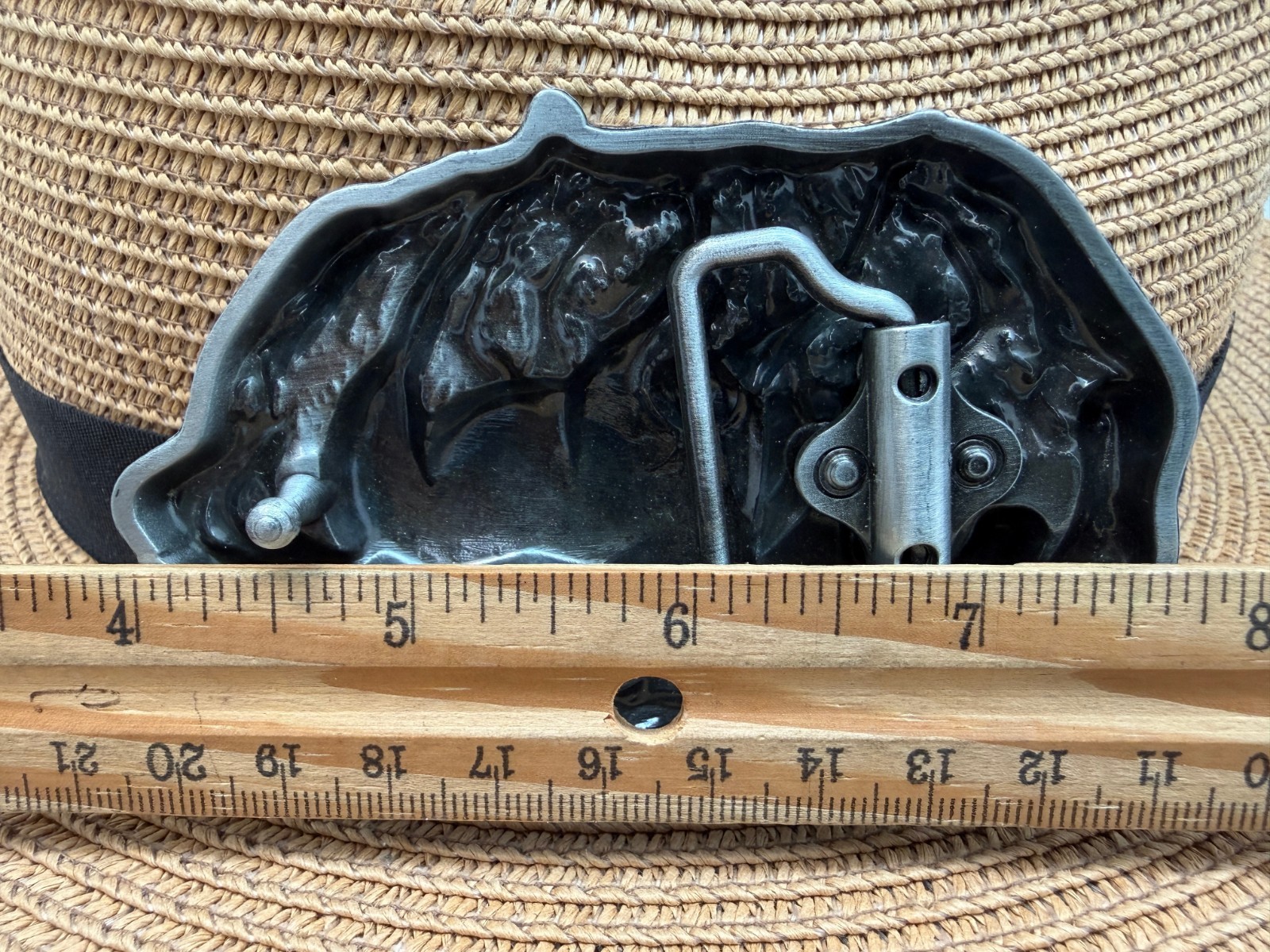 Antiqued Silver Retro Running Horse Western Belt Buckle