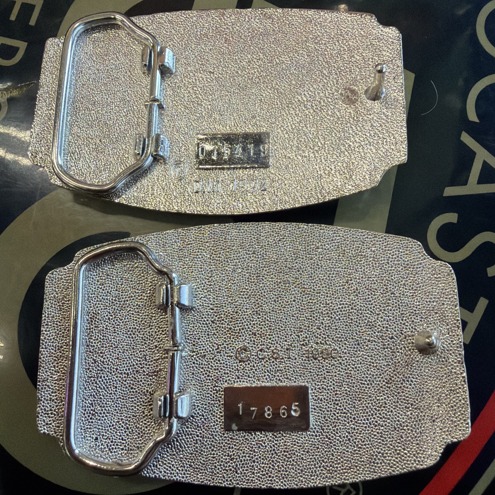 Lot of 2 World War II WWII Belt Buckles Remembered 1941-1945 Military