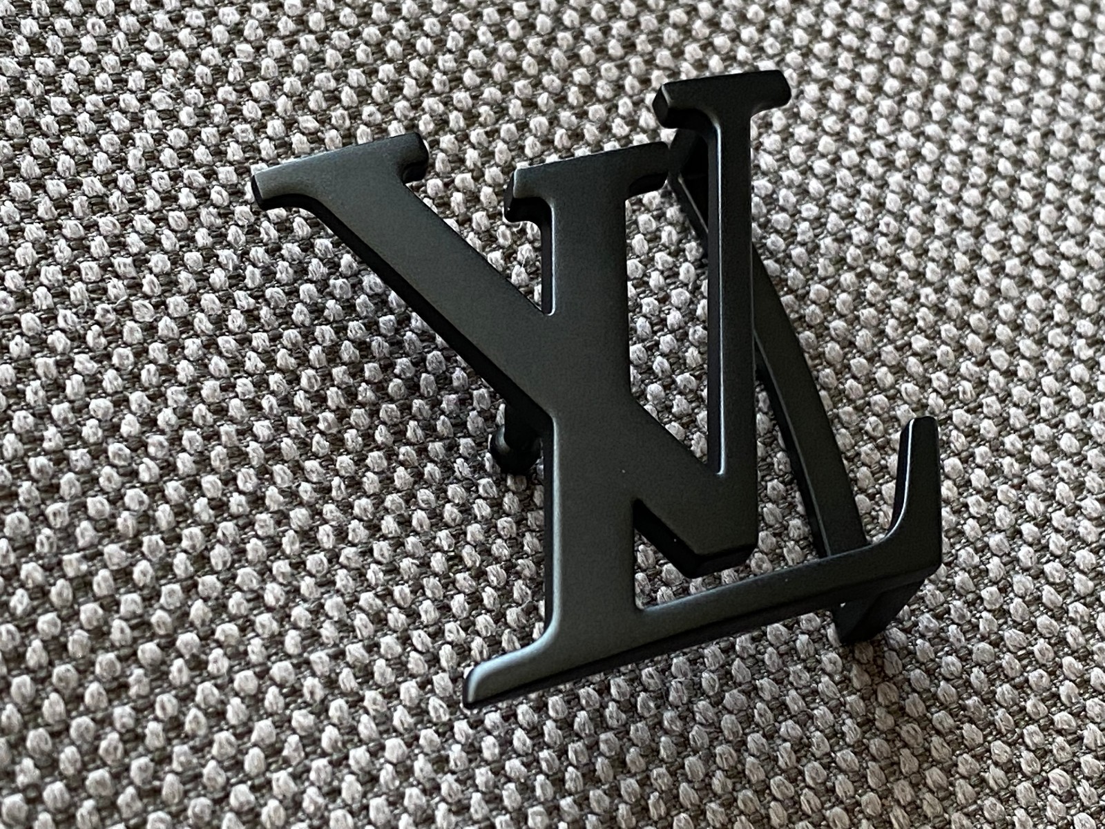 Louis Vuitton 40mm LV Black Matte Belt Buckle